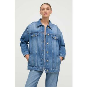 Elisabetta Franchi geaca jeans femei, de tranzitie, BJ26N41E2 imagine