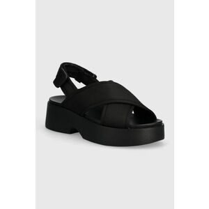 Camper sandale Tasha femei, culoarea negru, cu platforma, K201610.001 imagine