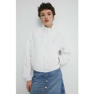 Tommy Jeans geacă femei, culoarea alb, de tranziție DW0DW18139 imagine