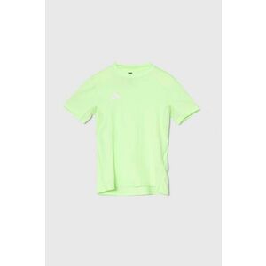 adidas tricou copii culoarea verde, neted imagine