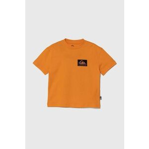 Quiksilver tricou de bumbac pentru copii BACKFLASHSSYTH culoarea portocaliu, cu imprimeu imagine