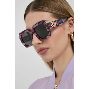 Gucci ochelari de soare femei, culoarea violet imagine