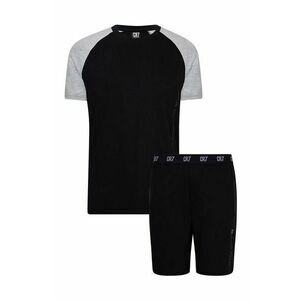 CR7 Cristiano Ronaldo pijamale de bumbac culoarea negru, neted imagine