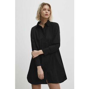 Answear Lab rochie din bumbac culoarea negru, mini, evazati imagine