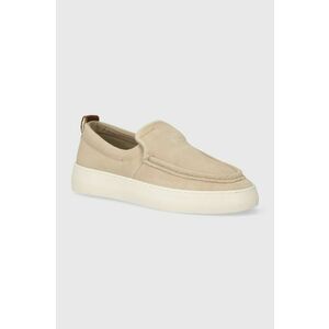 Gant mocasini din piele intoarsa Lawill femei, culoarea bej, cu toc plat, 28573565.G24 imagine