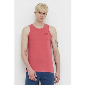 Superdry tricou din bumbac barbati, culoarea roz imagine