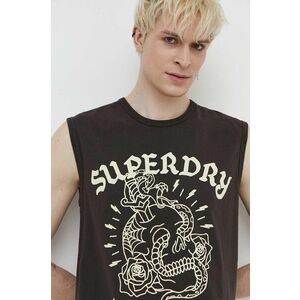 Superdry tricou din bumbac barbati, culoarea gri imagine