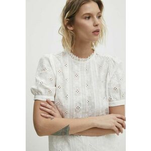 Answear Lab bluza din bumbac femei, culoarea alb, modelator imagine