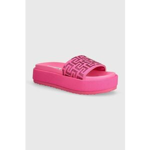 Steve Madden papuci Kora femei, culoarea roz, cu platforma, SM11003018 imagine