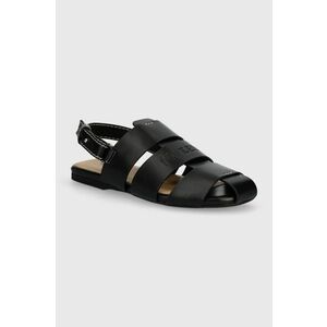 JW Anderson sandale de piele Fisherman Sandal femei, culoarea negru, ANW42215A imagine