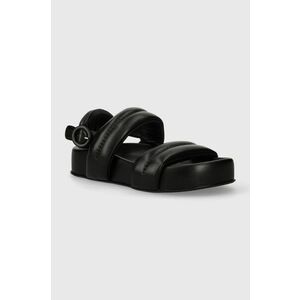 AGL sandale de piele JANE femei, culoarea negru, cu platforma, D685004PGSOFTY0000 imagine