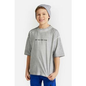 Coccodrillo tricou de bumbac pentru copii culoarea gri, cu imprimeu imagine