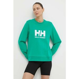 Helly Hansen hanorac de bumbac femei, culoarea verde, cu imprimeu, 34462 imagine
