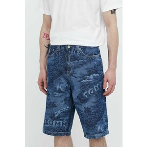 Tommy Jeans pantaloni scurti jeans barbati, culoarea albastru marin imagine