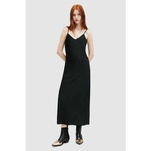 AllSaints rochie Bryony culoarea negru, midi, drept imagine