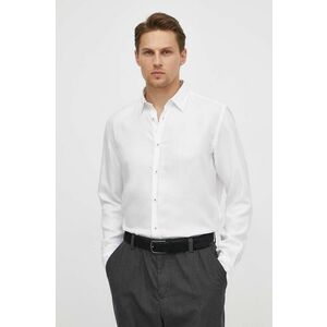 BOSS cămașă bărbați, culoarea alb, cu guler clasic, regular 50513378 imagine