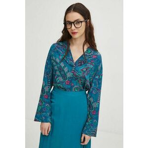 Medicine bluza femei, culoarea turcoaz, modelator imagine