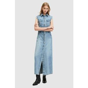 AllSaints rochie jeans BLAIR DENIM DRESS maxi, drept, W183DA imagine