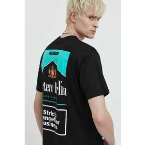 Vertere Berlin tricou din bumbac culoarea negru, cu imprimeu, VER T194 imagine