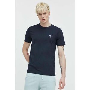 Abercrombie & Fitch tricou din bumbac barbati, culoarea albastru marin, neted imagine