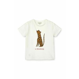 Liewood tricou de bumbac pentru copii Apia Placement Shortsleeve T-shirt culoarea bej, cu imprimeu imagine