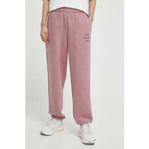 New Balance pantaloni de trening culoarea roz, neted, WP41508RSE imagine