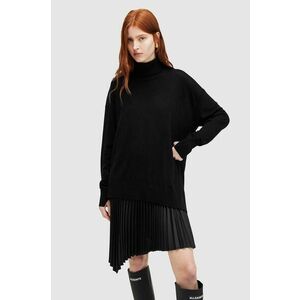 AllSaints rochie si pulover FLORA DRESS culoarea negru, mini, evazati, WD597Z imagine