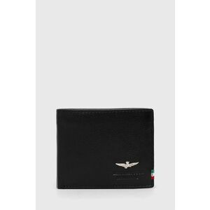 Aeronautica Militare portofel de piele barbati, culoarea negru imagine