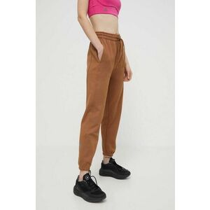 adidas by Stella McCartney pantaloni de trening culoarea maro, neted, IU0875 imagine