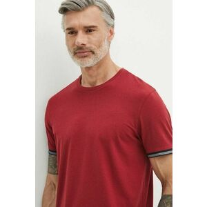 Medicine tricou din bumbac barbati, culoarea rosu, neted imagine