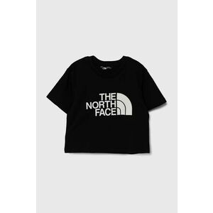 The North Face tricou copii CROP EASY TEE culoarea negru imagine