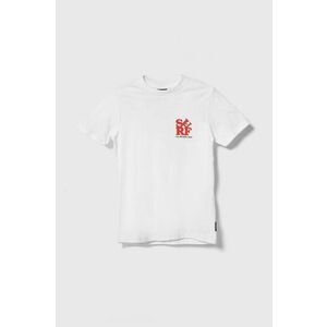 Quiksilver tricou de bumbac pentru copii SURF SS BOE culoarea alb, cu imprimeu imagine