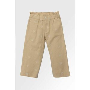 zippy pantaloni cu amestec de in pentru copii culoarea bej, modelator imagine