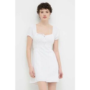 Hollister Co. rochie din in culoarea alb, mini, evazati imagine