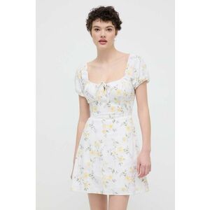 Hollister Co. rochie din in culoarea alb, mini, evazati imagine