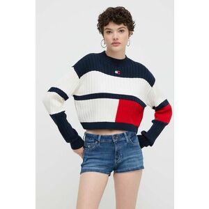 Tommy Jeans pulover de bumbac culoarea bej, light DW0DW18117 imagine