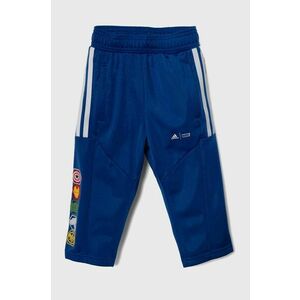 adidas pantaloni de trening pentru copii x Marvel culoarea albastru marin, cu imprimeu imagine