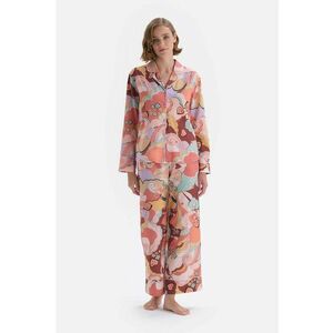 Pijama lunga cu imprimeu floral imagine