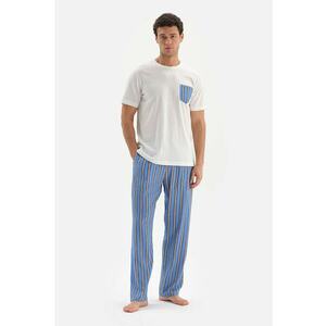 Pijama cu buzunare laterale - din amestec de bumbac imagine