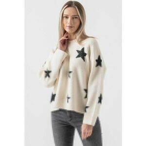 Pulover din amestec de lana cu model cu stele Starlet imagine