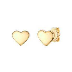 Cercei placati cu aur de 14K - in forma de inima imagine
