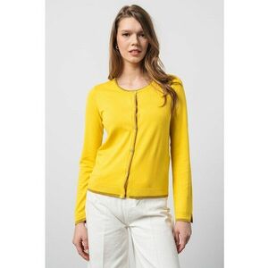 Cardigan de culoare galbena, model tricotat imagine