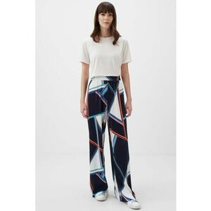 Pantaloni cu croiala ampla si imprimeu geometric imagine