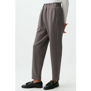 Pantaloni cu talie inalta si model in dungi imagine