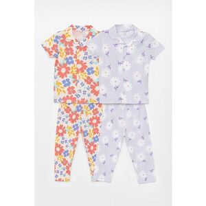 Set de pijamale cu imprimeu floral - 2 perechi imagine
