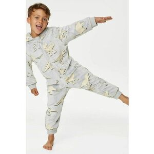 Pijama din material fleece cu maneci lungi imagine