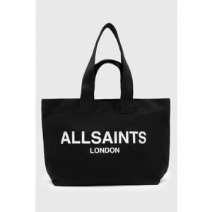 AllSaints geanta de bumbac culoarea negru imagine
