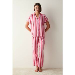Pijama in dungi cu nasturi imagine