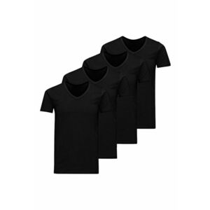 Set de tricouri cu decolteu in V Basic - 4 piese imagine