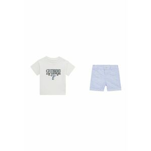 Set de tricou cu imprimeu logo si pantaloni scurti - 2 piese imagine